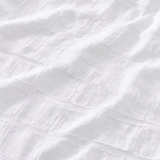 Pasquale White Linen Throw