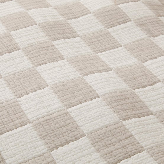 Chiltern Check Natural & White Blanket