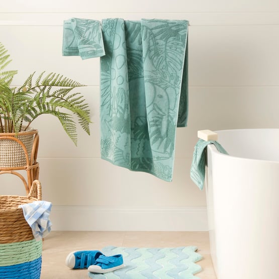 Tropical Jungle Green Towel Range