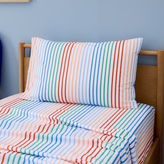Sonny White Stripe Sheet Set