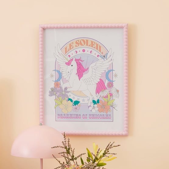 Unicorn Floral Field Wall Art