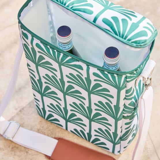 Green Palm Wine Cooler Bag