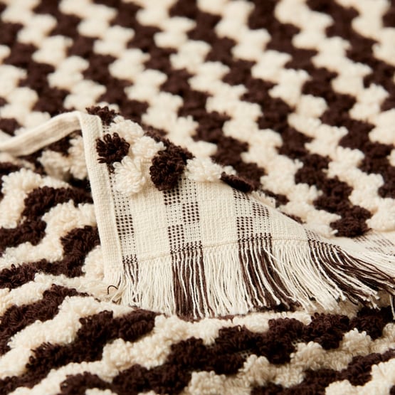 European Lola Chocolate & Natural Turkish Cotton Towel Range