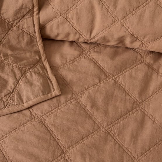 Stonewashed Cotton Fudge Quilted Pillowcases