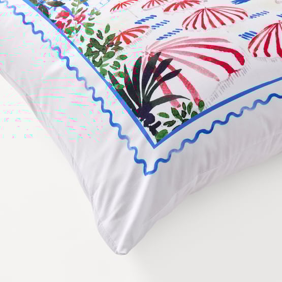 Amalfi White Text Pillowcase