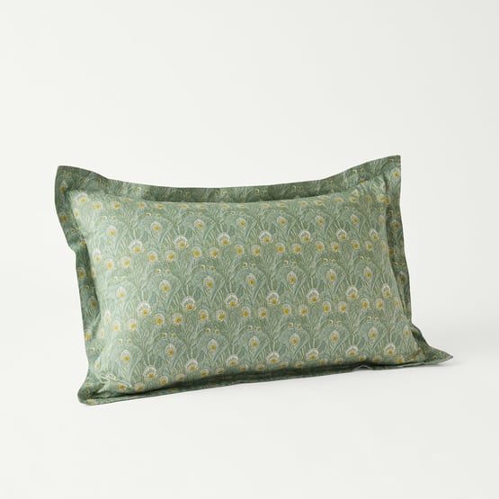 Liberty Tana Lawn™ Queen Hera Green Oxford Pillowcase