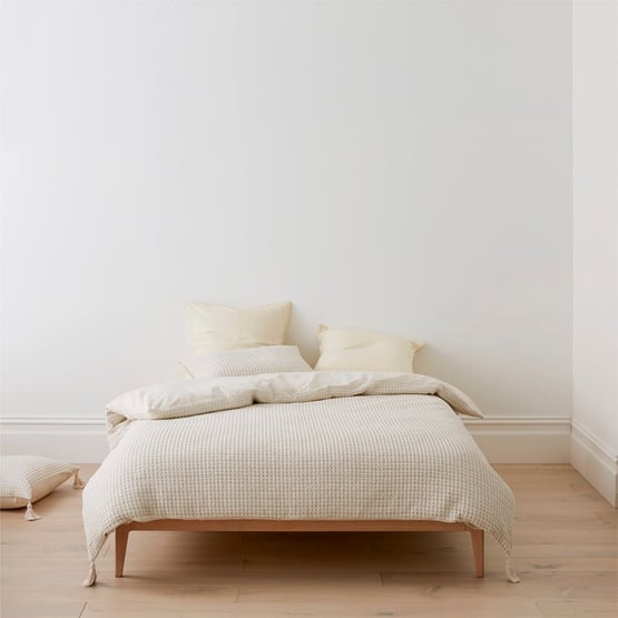Ren Waffle Oatmeal Quilt Cover Separates