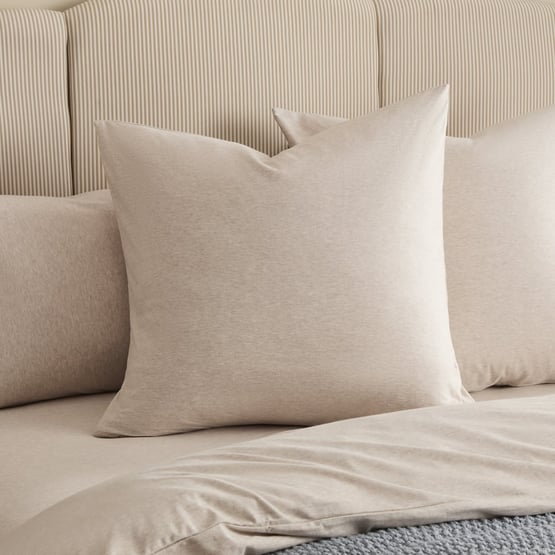 Ultra Soft Jersey Oat Marle Pillowcases