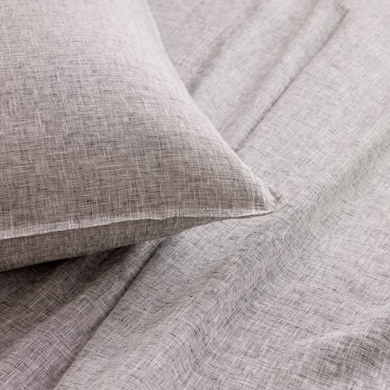 Vintage Washed Linen Salt & Pepper Pillowcase