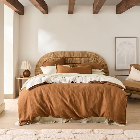 European Collection Reversible Muslin Warm Quilt Cover Separates