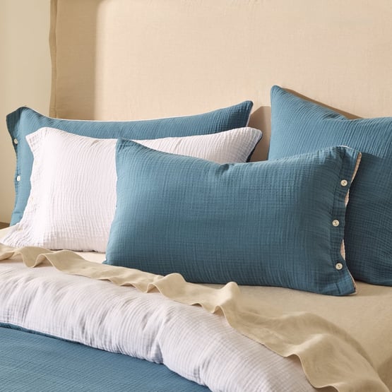 European Collection Reversible Muslin Cool Pillowcases