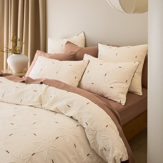 Capella Embroidered Natural Pillowcases
