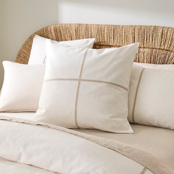 Annika Embroidered White Pillowcases