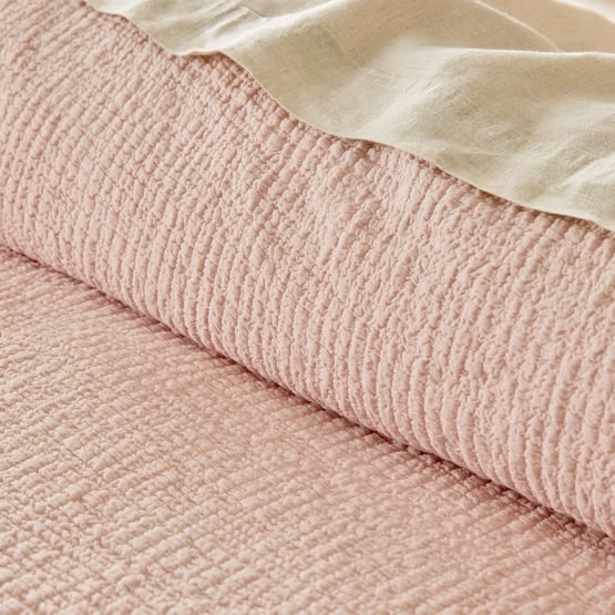Aspen Dusty Pink Ruffle Pillowcase
