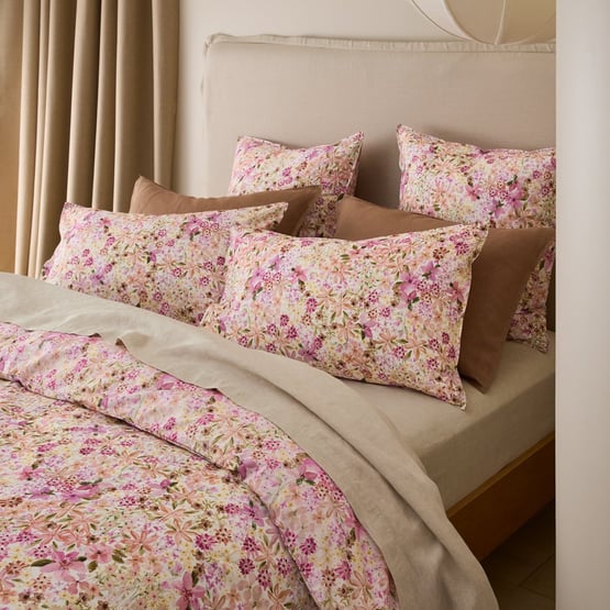Sienna Floral Mauve Pillowcases