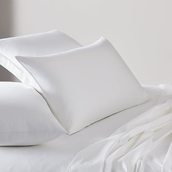 600TC Bamboo Cotton White Quilt Cover Separates