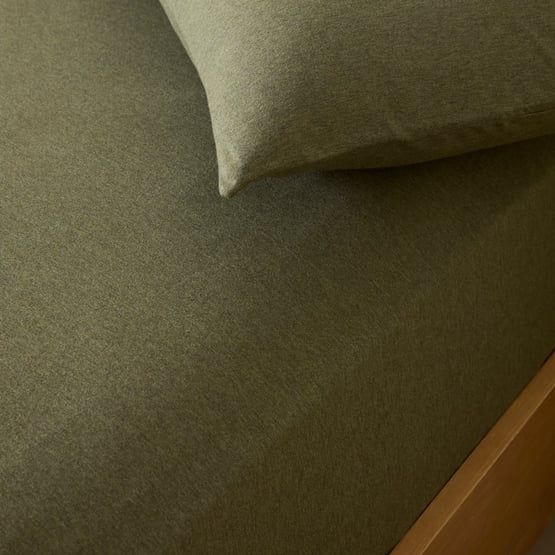 Ultra Soft Jersey Olive Pillowcases