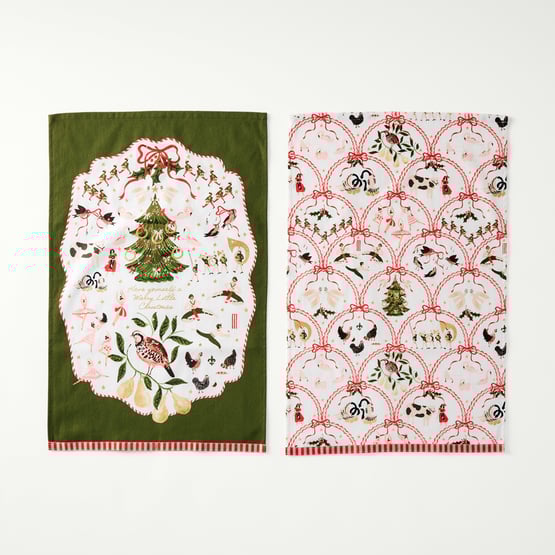 12 Days of Christmas Tea Towel Pack of 2