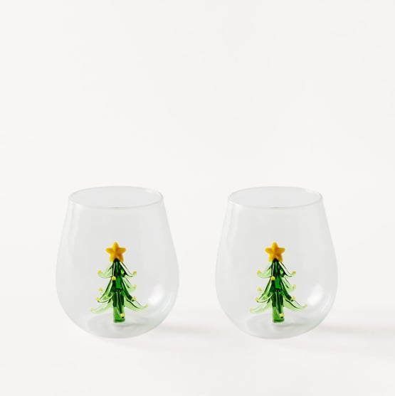Christmas Green Tree Tumbler Pack of 2
