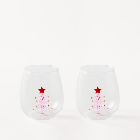 Christmas Pink Tree Tumbler Pack of 2