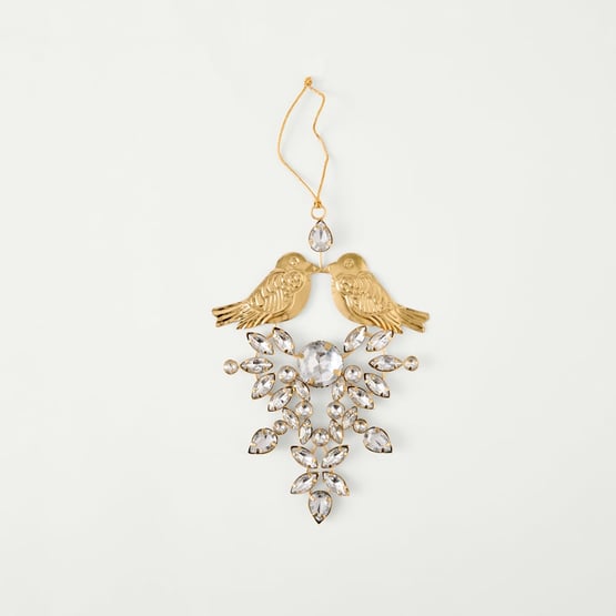 Jewel Bird Gold Ornament