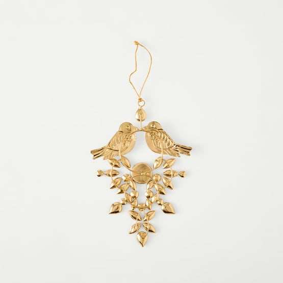 Jewel Bird Gold Ornament