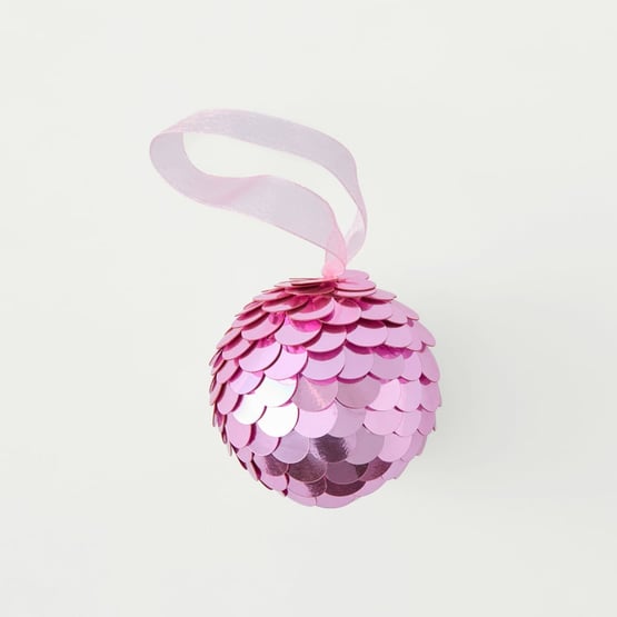 Sequin Red & Pink Decorations Set of 4
