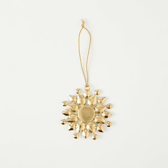 Gold Snowflake Jewel Ornament