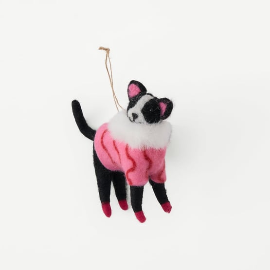 Black Cat Felted Friend