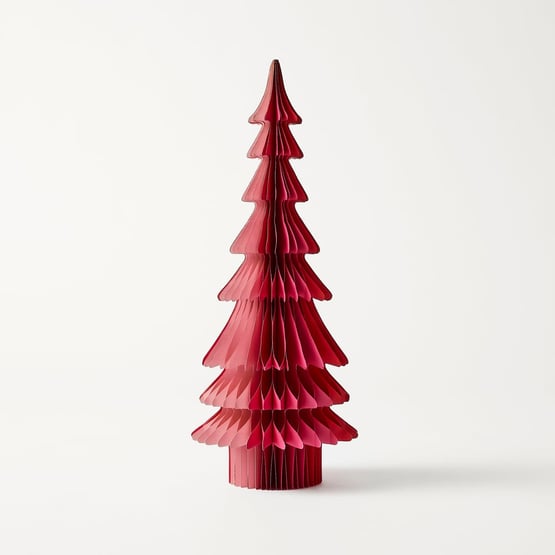 Honeycomb Paper Red & Pink Large Tree