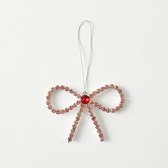 Crystal Jewel Pink & Red Bow Decoration