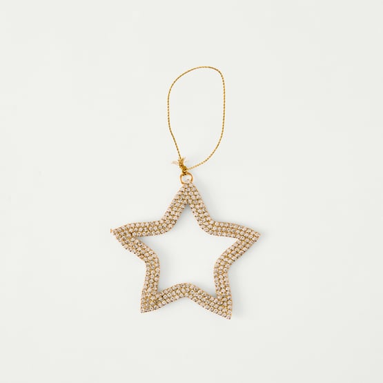 Crystal Jewel Gold Star Decoration