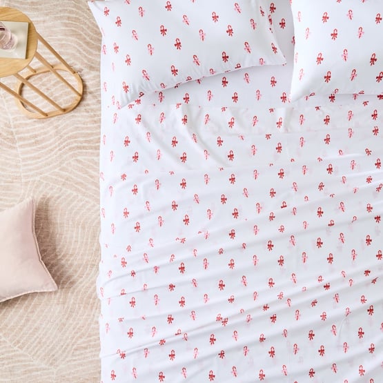 Candy Canes Percale Sheet Set