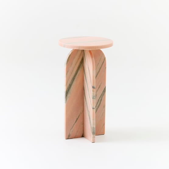Pink Marble Drinks Table