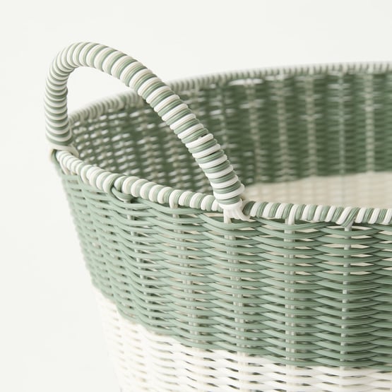 Eden Fern & White Wash Basket