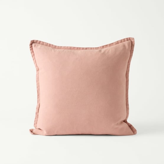 Belgian Vintage Washed Linen Pink Glow Cushion