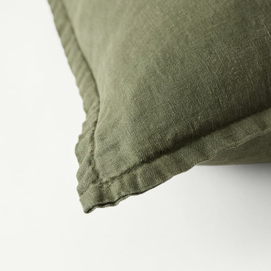 Belgian Pine Vintage Washed Linen Long Cushion