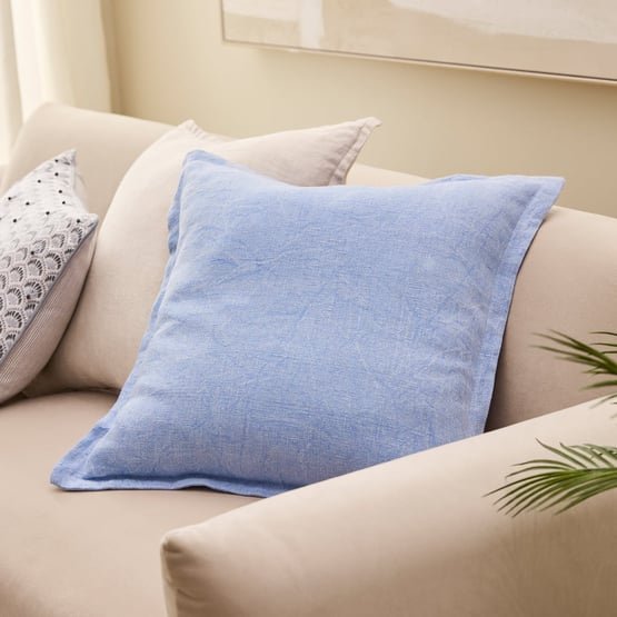Levi Blue Cashmere Linen Cushion