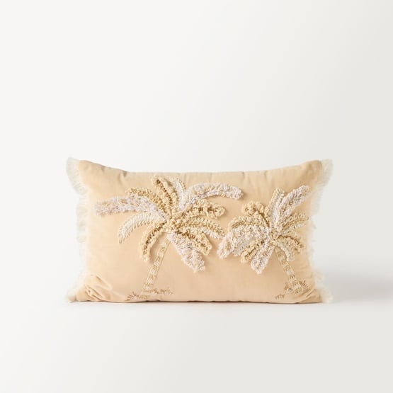 Kaia Sesame Velvet Cushion