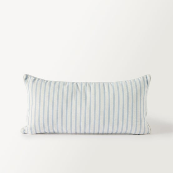 Tommy Natural & Blue Stripe Bolster Cushion