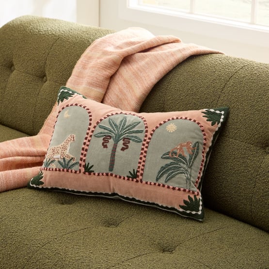 Moulay Green Velvet Cushion
