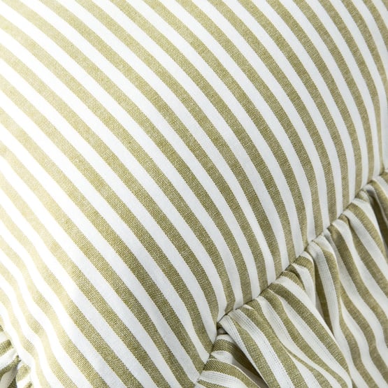 Claire Spring Green Stripe Cushion