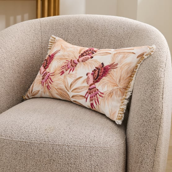 Sunlit Parrot Pink Long Cushion
