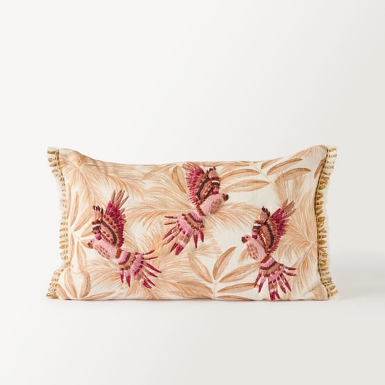 Sunlit Parrot Pink Long Cushion