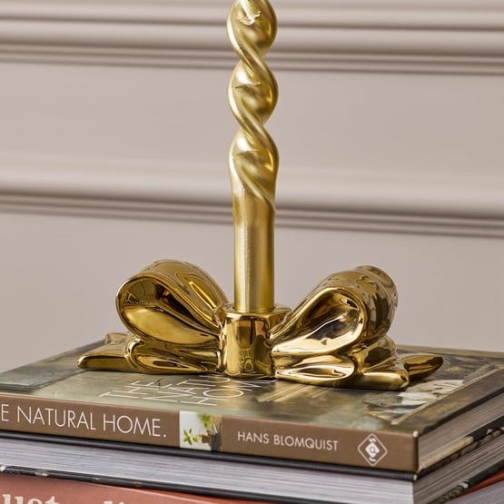 Bow Gold Candleholder