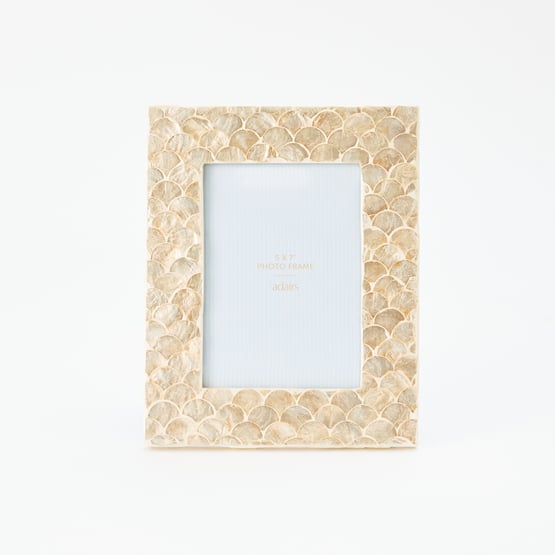 Sicily Capiz Portrait Ivory Tile Frame