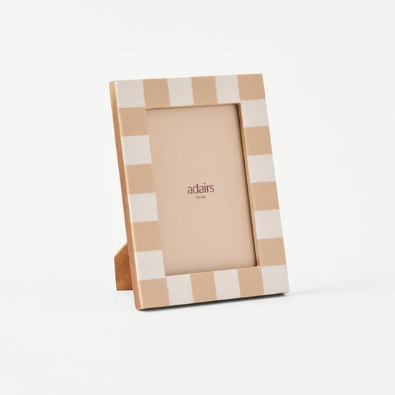 Checkers Natural & White Photo Frame