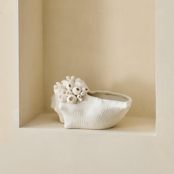 Seascape Cream Shell Vessel