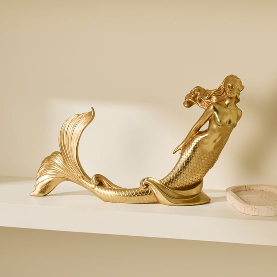 Sirena Gold Mermaid Statue