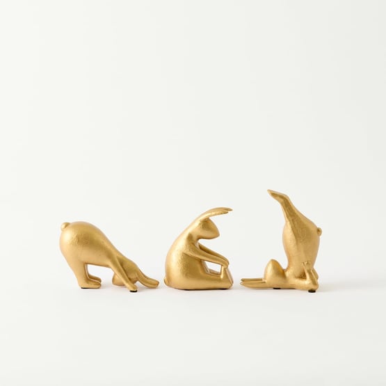 Yoga Gold Touching Toes Bunny